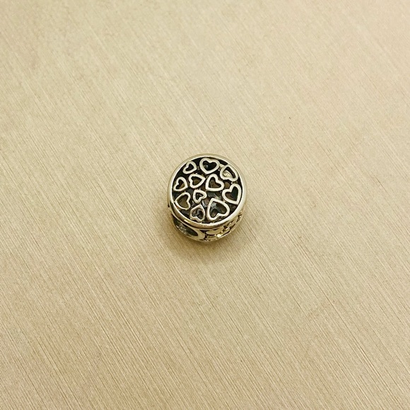 EUC Pandora 791980 Sterling Silver Loving Sentiments Heart Openwork Charm - Picture 6 of 10